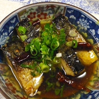鯖のピリ辛黒酢醤油焼き